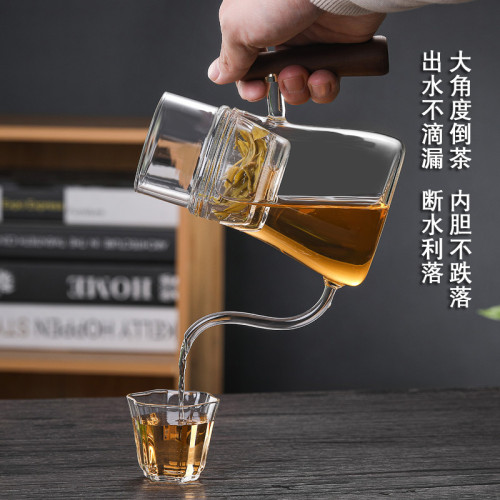 茶壺懶人泡茶器高硼矽玻璃家用過濾花紅茶沖茶器透明茶水分離茶具