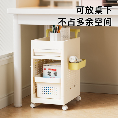 書包架可折曡多功能置物架文具書本收納架洞洞板帶掛鉤抽屜小推車