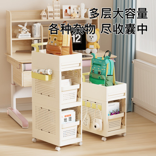 書包架可折曡多功能置物架文具書本收納架洞洞板帶掛鉤抽屜小推車