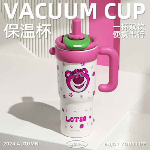 草莓熊小丸子蠟筆小新巨無霸冰霸杯女生吸管可愛保溫杯水杯子