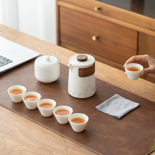 甯暄旅行茶具套裝可攜式快客杯家用玻璃壺禮品茶具旅行茶具套裝