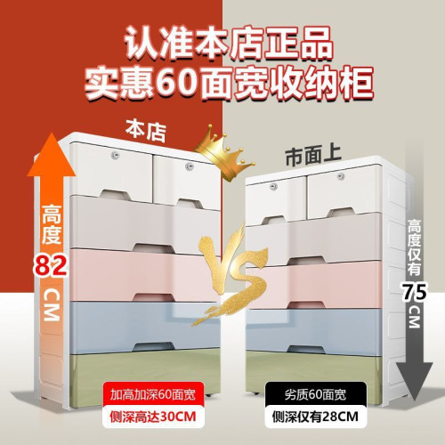 加厚大號抽屜式收納櫃子塑膠寶寶嬰兒兒童衣櫃儲物櫃整理箱五鬭櫃
