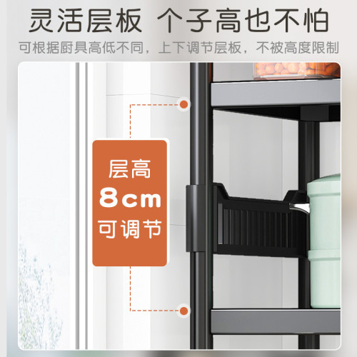 廚房置物架落地多層家用多功能儲物架簡易貨架鍋具微波爐收納架子