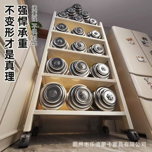 廚房夾縫置物架落地多層多功能放鍋具收納架微波爐架子家用儲物架