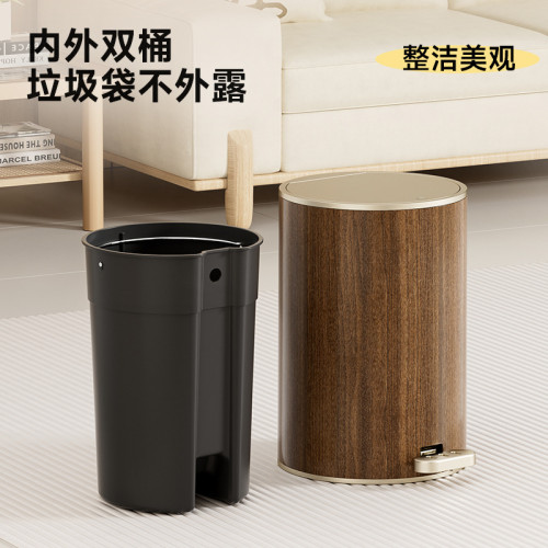 垃圾桶家用厠所用大容量靜音帶蓋客廳腳踏按壓雙開垃圾桶起批