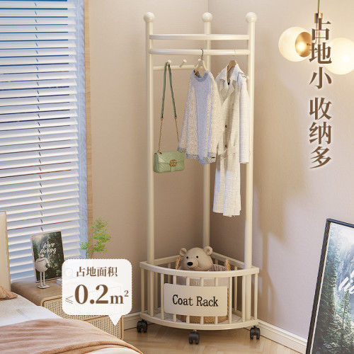 轉角衣架落地臥室內家用掛衣架牆角掛衣架簡易晾衣架奶油風衣帽架