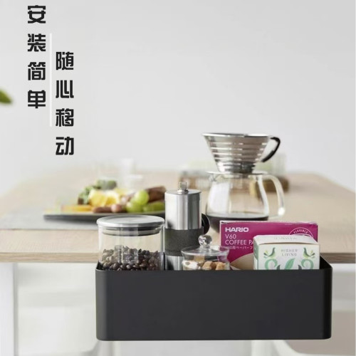 創意可調式掛架 書桌電腦桌懸掛式收納盒 多用途筆電鑰匙整理盒
