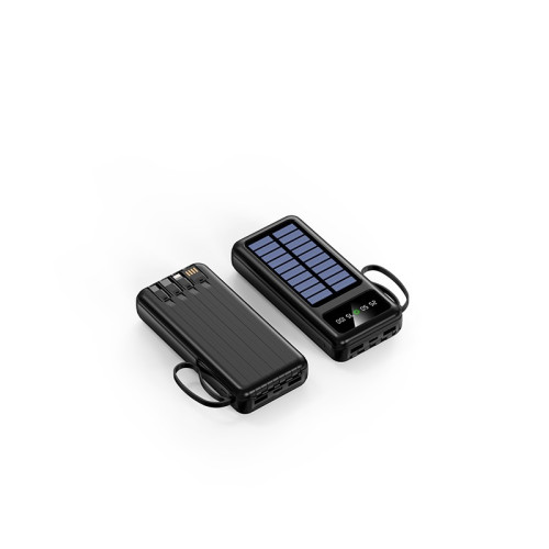 太陽能髮電充電寶可拆線可攜式大容量行動電源solar power