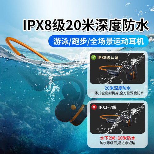X10專業遊泳防水骨傳導耳機32G內存頭戴式無線不入耳運動耳機