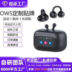 z13創意黑白小電視夾耳藍牙耳機氣骨傳導無線耳機不入耳