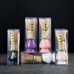 茶筅三件套抹茶工具刷子套裝茶筅立組合點茶工具配件日式茶筅托點