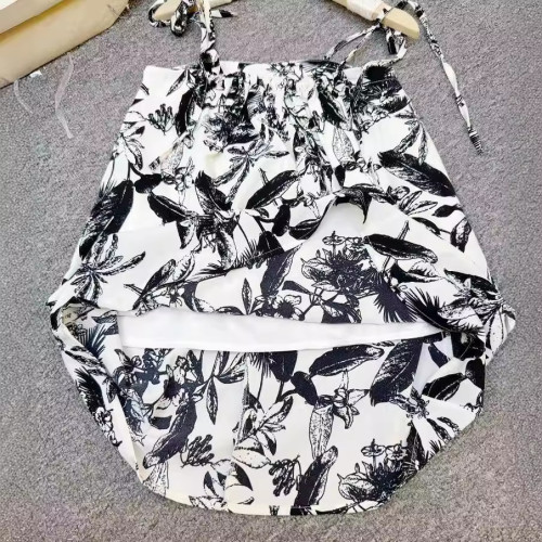 <墨葉>度假沙灘親子裝一家三口夏威夷襯衫寬松復古港風雪紡母子襯