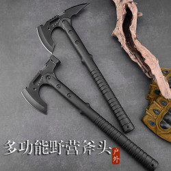 戶外多功能戰術工兵斧頭劈柴防身手斧砍樹劈柴開山斧野營斧