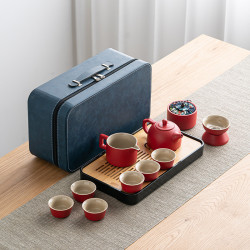 日式功夫茶具旅行茶具套裝茶壺茶海泡茶壺井欄壺提梁壺茶具伴手禮