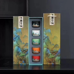 萬裡山河主人杯四色杯禮品伴手禮個人品茗杯活動紀念品