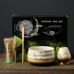 日式抹茶碗陶瓷打抹茶用套裝茶筅竹子抹茶刷百本立宋代點茶道禮盒