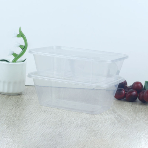 一次性餐盒750透明打包盒方形塑膠飯盒外賣快餐盒加厚商用便當盒