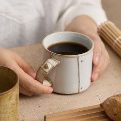 窰變鉚釘杯馬克杯北歐簡約個性咖啡杯高顔值杯子陶瓷辦公室喝水杯