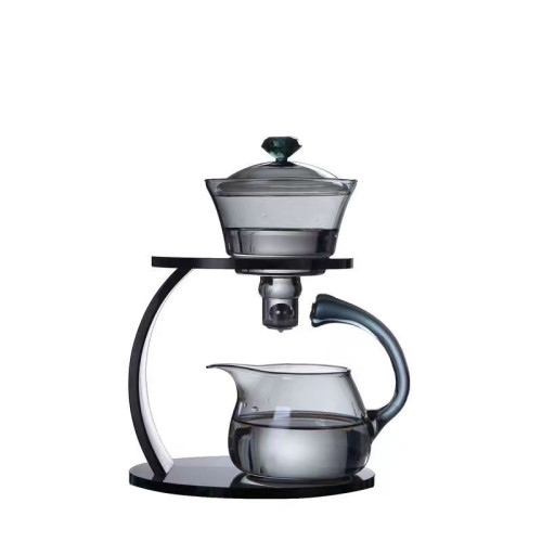 懶人磁吸泡茶器高硼矽茶壺玻璃套裝家用磁吸辦公室泡茶器功夫茶具