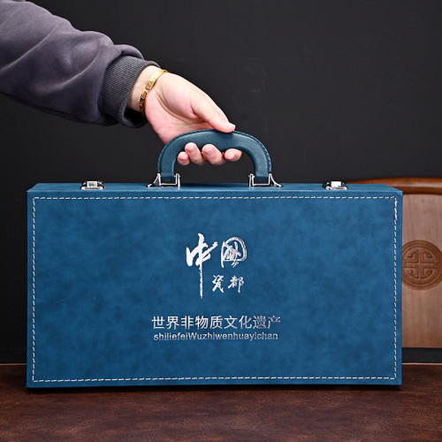 新中式整套窰變釉拉絲茶壺功夫禮品套裝天目禮盒茶具大套茶杯商務