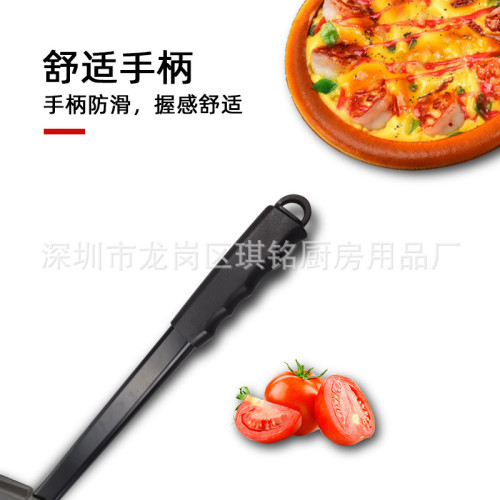 新款烘焙工具12寸14寸方形鋁打孔披薩鏟蛋糕披薩轉移工具廚房烘焙