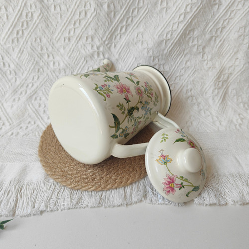加厚搪瓷手沖咖啡壺油壺茶壺廚房煮開水泡茶壺泡功夫茶電磁爐瓦斯