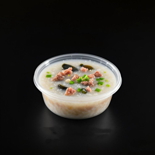 圓形一次性餐盒PP塑膠打包加厚透明外賣飯盒快餐帶蓋湯碗