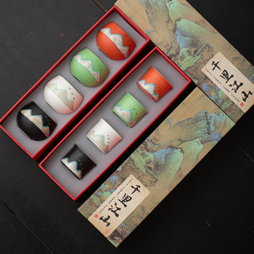 茶杯套裝2024新款陶瓷擺件家用單杯主人杯茶具伴手禮杯子禮盒禮品