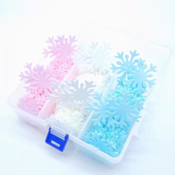 糯米紙雪花 生日蛋糕裝飾擺件 聖誕節 甜品 威化紙裝飾擺件點綴