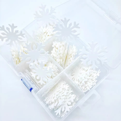 糯米紙雪花 生日蛋糕裝飾擺件 聖誕節 甜品 威化紙裝飾擺件點綴
