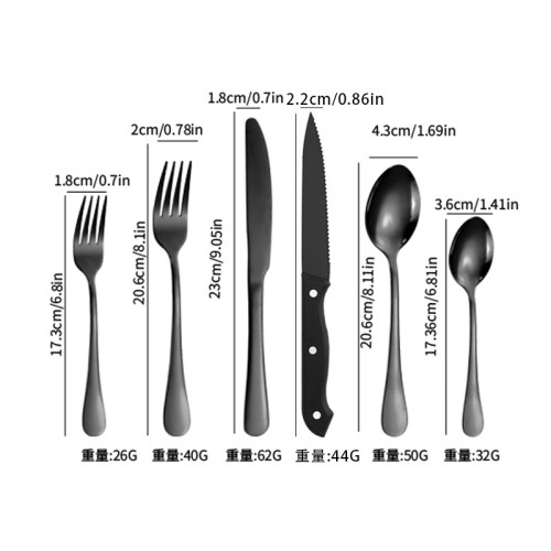 Tableware set不鏽鋼餐具套裝8人份刀叉勺套裝48件套彩盒裝牛排刀