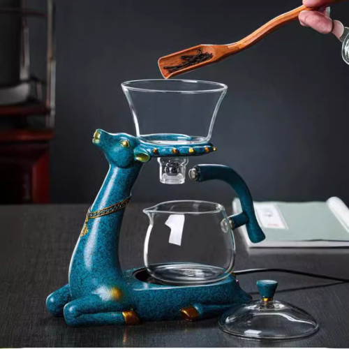 功夫茶具全自動玻璃創意沖茶器家用簡約懶人泡茶器煮茶壺套裝