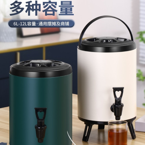 奶茶桶商用保溫桶加厚雙層烤漆奶茶店豆漿餐廳茶水擺攤用品
