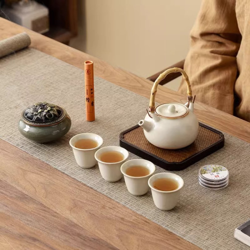 汝窰茶具套裝禮盒周年慶活動實用禮品高檔商務伴手禮定