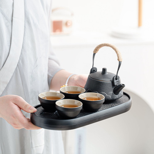 戶外旅行茶具套裝可攜式功夫茶具提梁茶壺創意商務禮品伴手禮