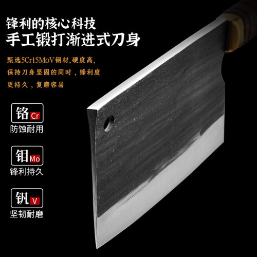廣西大鎚厚背斬切刀鋒利手工鍛打菜刀加大加厚廚師家用酒店刀具