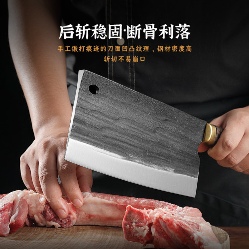 廣西大鎚厚背斬切刀鋒利手工鍛打菜刀加大加厚廚師家用酒店刀具
