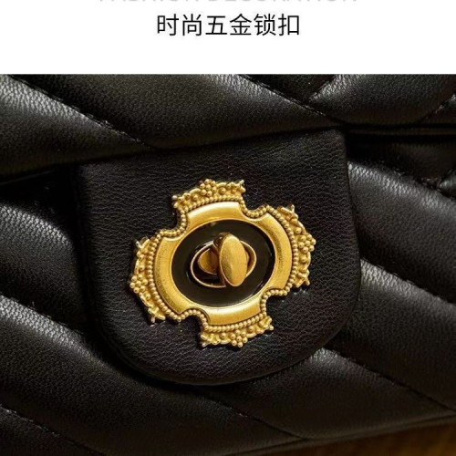 流行包包女2024新款小香風菱格鏈條包百搭韓系單肩斜後背包