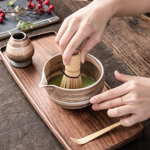 抹茶碗禪意日式打抹茶專用茶具茶筅立竹子抹茶刷百本立宋代點茶道
