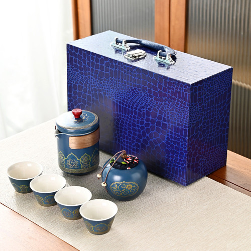 高檔古韻功夫茶具茶壺陶瓷套裝商務禮品整套套組伴手禮高顔值