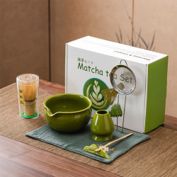 日式抹茶茶具套裝7件套粉色創意禮盒四件套茶筅百本立抹茶碗帶嘴