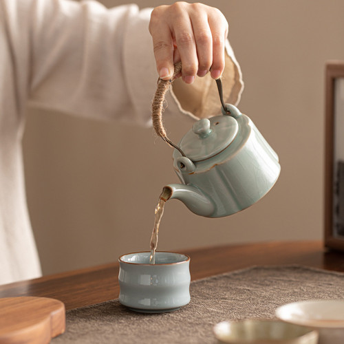 國潮故宮文創五大名窰高檔茶具套裝一壺四杯茶壺茶杯禮品伴手禮