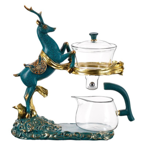 玻璃自動茶具套裝辦公室家用懶人泡茶器磁吸創意功夫泡茶壺茶杯