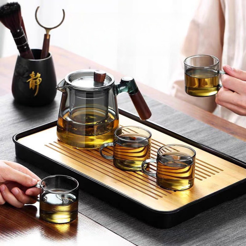 高硼矽玻璃茶壺耐熱家用茶具辦公室加厚茶水分離泡茶器茶杯泡茶壺