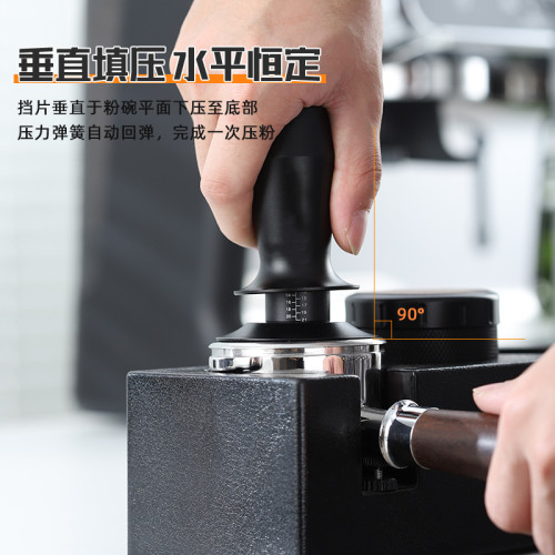 3.0恒力雙彈簧可調節咖啡壓粉器不鏽鋼平衡彈力壓粉鎚51/53/58mm
