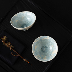 宋樸蘇敭爗大師結晶釉晶花主人杯品茗杯窰變斗笠杯個人專用禮盒裝