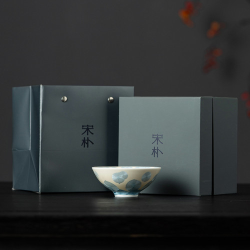 宋樸蘇敭爗大師結晶釉晶花主人杯品茗杯窰變斗笠杯個人專用禮盒裝