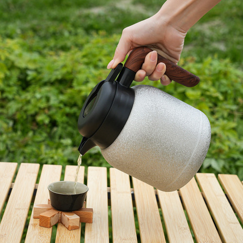 智能保溫壺輕鈦堿水壺帶手柄鈦壺家用熱水瓶茶水分離燜茶壺悶泡壺