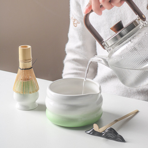 日式抹茶茶具套裝百本立抹茶碗帶嘴ins風茶筅立點茶工具