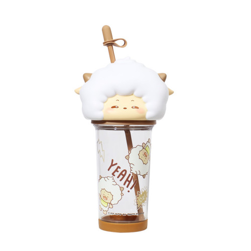 喜羊羊塑膠杯子吸管杯耐高溫大容量水壺健身水瓶運動tritan水杯